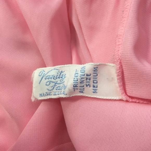 VINTAGE 1960s Vanity Fair Lace Lacy Pink Half Slip Pillow Tab Below Knee - Picture 6 of 10